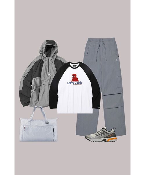 NOMANUAL(NOMANUAL)の「N.S.C PARACHUTE PANTS - GRAY(スウェットパンツ・レディース・その他・SMALL/MEDIUM/LARGE/X-SMALL)」の2枚目の写真