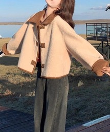 FRP（エフアールピー）の「リバーシブル ショート ファーライク ジャケット（ブルゾン）」