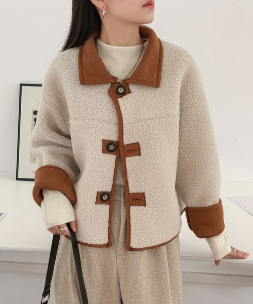 MAISON DE THERESE(メゾン ド テレーズ)の「リバーシブル ショート ファーライク ジャケット(ブルゾン・レディース・アイボリー・S/M)」の14枚目の写真