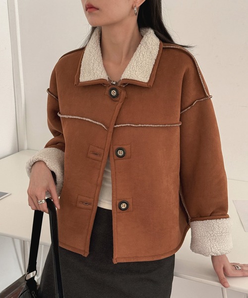 MAISON DE THERESE(メゾン ド テレーズ)の「リバーシブル ショート ファーライク ジャケット(ブルゾン・レディース・アイボリー・S/M)」の18枚目の写真