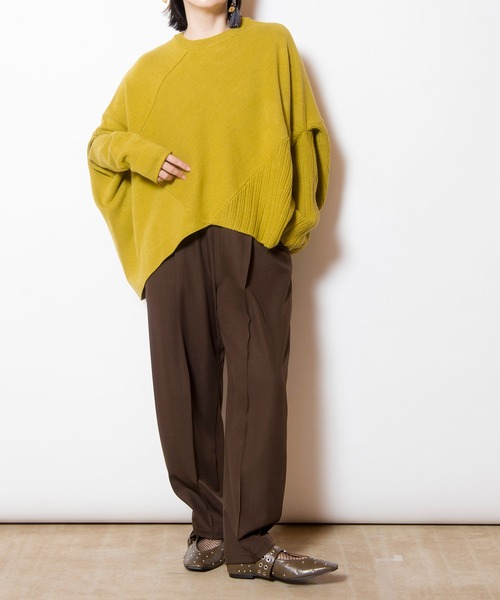 OSMOSIS（オズモーシス）の「変形ニットプルオーバー（ニット/セーター・レディース・オレンジ/ライトグレー/ブルー/ブラック/ライトグリーン・ONE SIZE）」の22枚目の写真