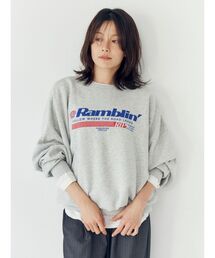 Ungrid アングリッド　スウェット　ルーズシルエットロゴスウェット　グレー Ungrid Ungrid(アングリッド）ルーズシルエットロゴスウェット