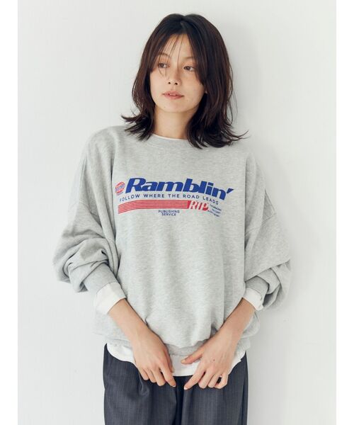 Ungrid(アングリッド)の「ロゴルーズスウェット(スウェット・レディース・イエロー/ライトグレー/ブラウン・FREE)」の4枚目の写真