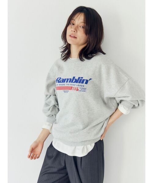 Ungrid(アングリッド)の「ロゴルーズスウェット(スウェット・レディース・イエロー/ライトグレー/ブラウン・FREE)」の5枚目の写真