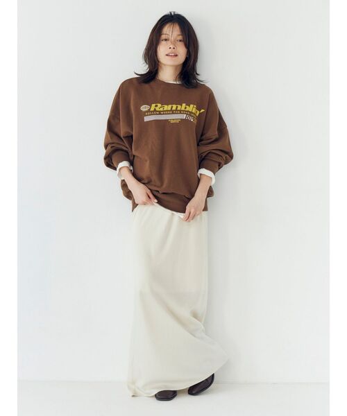 Ungrid(アングリッド)の「ロゴルーズスウェット(スウェット・レディース・イエロー/ライトグレー/ブラウン・FREE)」の14枚目の写真