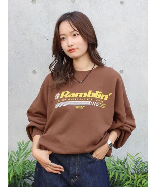 Ungrid(アングリッド)の「ロゴルーズスウェット(スウェット・レディース・イエロー/ライトグレー/ブラウン・FREE)」の2枚目の写真