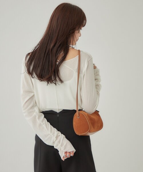 mystic(ミスティック)の「2wayシアーロンT(Tシャツ/カットソー・レディース・オフホワイト/アイボリー/ブラック・FREE)」の11枚目の写真