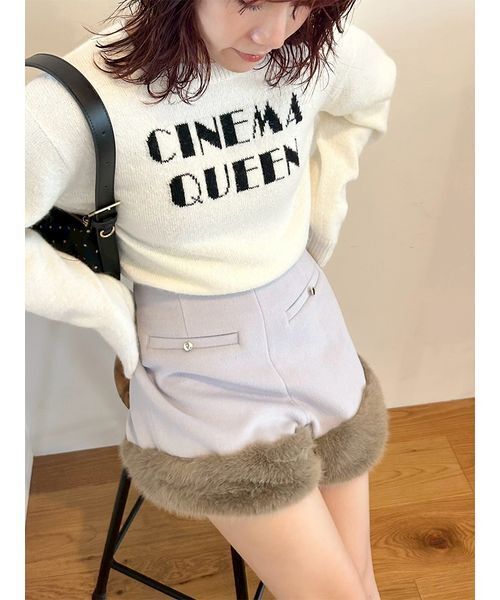 LILY BROWN(リリーブラウン)の「CINEMA QUEEN"ニットトップス(ニット/セーター・レディース・ホワイト/ミント/ブラック・F)」の16枚目の写真