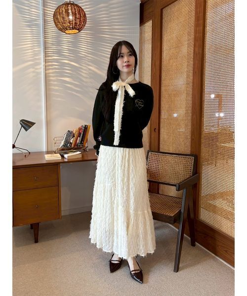 LILY BROWN(リリーブラウン)の「CINEMA QUEEN"ニットトップス(ニット/セーター・レディース・ホワイト/ミント/ブラック・F)」の17枚目の写真