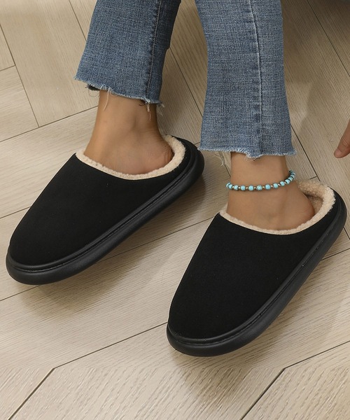 DAY CLOSET（デイ クローゼット）の「【男女兼用/柔らかソール】ムートン風フェイクスウェードボアスリッパ レディース メンズ（ルームシューズ/スリッパ・レディース・ブラック/ブラウン/ライトブラウン・24.0cm/23.0cm/26.0cm/25.0cm/27.0cm）」の16枚目の写真