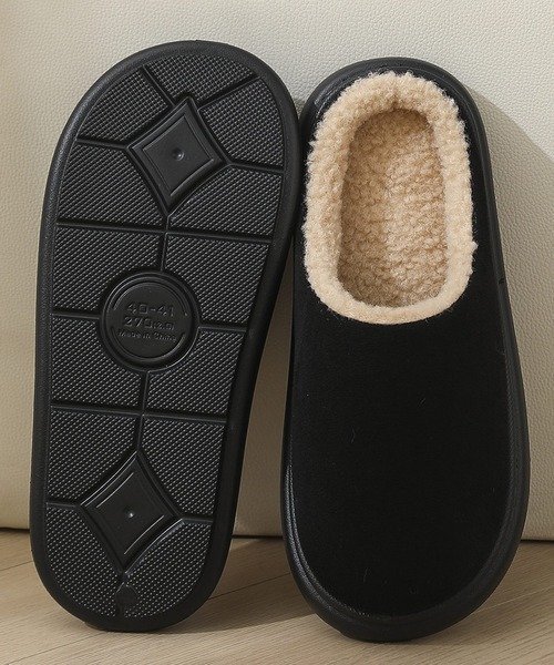 DAY CLOSET（デイ クローゼット）の「【男女兼用/柔らかソール】ムートン風フェイクスウェードボアスリッパ レディース メンズ（ルームシューズ/スリッパ・レディース・ブラック/ブラウン/ライトブラウン・24.0cm/23.0cm/26.0cm/25.0cm/27.0cm）」の18枚目の写真