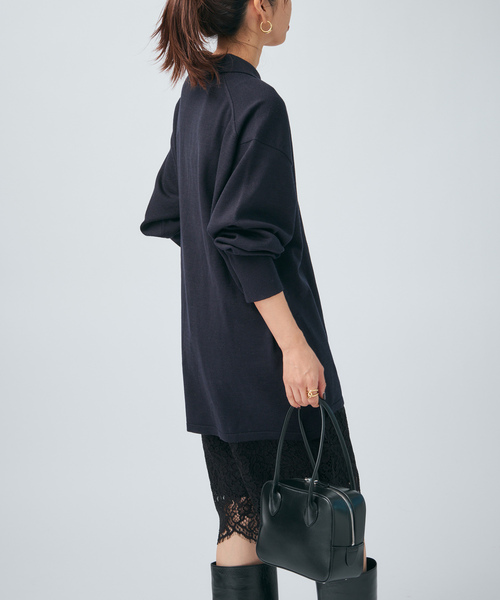 VERMEIL par iena（ヴェルメイユパーイエナ）の「over POLO ニット（ニット/セーター・レディース・チャコールグレー/ネイビー・FREE）」の19枚目の写真