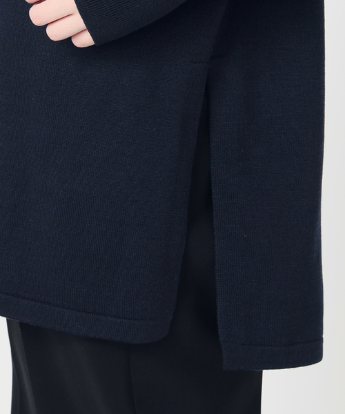 VERMEIL par iena（ヴェルメイユパーイエナ）の「over POLO ニット（ニット/セーター・レディース・チャコールグレー/ネイビー・FREE）」の6枚目の写真