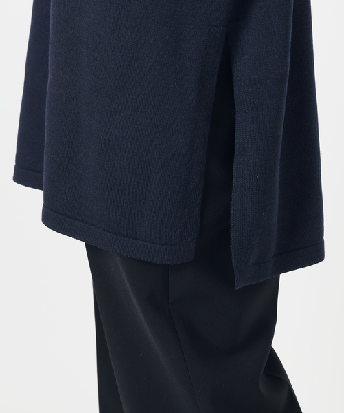 VERMEIL par iena（ヴェルメイユパーイエナ）の「over POLO ニット（ニット/セーター・レディース・チャコールグレー/ネイビー・FREE）」の7枚目の写真