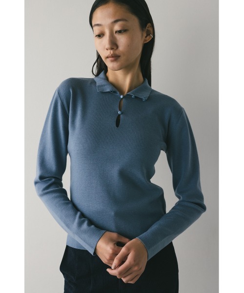 STYLEMIXER（スタイルミキサー）の「2WAYネックニットトップ（ニット/セーター・レディース・アイボリー/ブラック/サックスブルー/グレー・FREE）」の4枚目の写真
