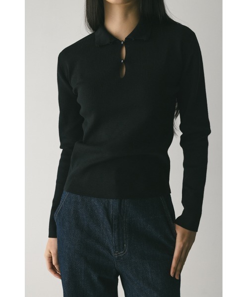 STYLEMIXER（スタイルミキサー）の「2WAYネックニットトップ（ニット/セーター・レディース・アイボリー/ブラック/サックスブルー/グレー・FREE）」の3枚目の写真