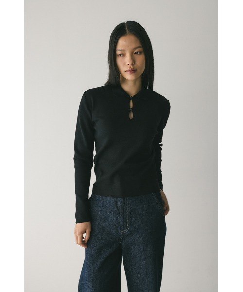 STYLEMIXER（スタイルミキサー）の「2WAYネックニットトップ（ニット/セーター・レディース・アイボリー/ブラック/サックスブルー/グレー・FREE）」の13枚目の写真