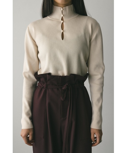 STYLEMIXER（スタイルミキサー）の「2WAYネックニットトップ（ニット/セーター・レディース・アイボリー/ブラック/サックスブルー/グレー・FREE）」の6枚目の写真