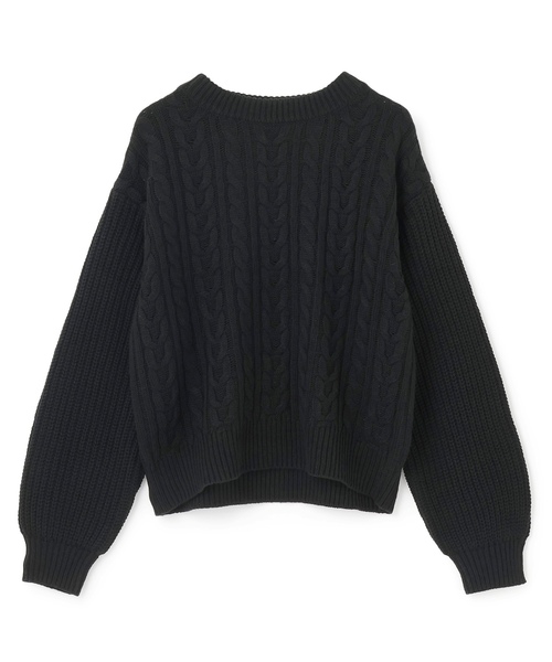 LOVETOXIC（ラブトキシック）の「【GOODPRICE】ケーブルニットプルオーバー（ニット/セーター・キッズ・エンジ/トップグレー/ブラック/アイボリー・S:140cm/M:150cm/L:160cm/130cm）」の14枚目の写真