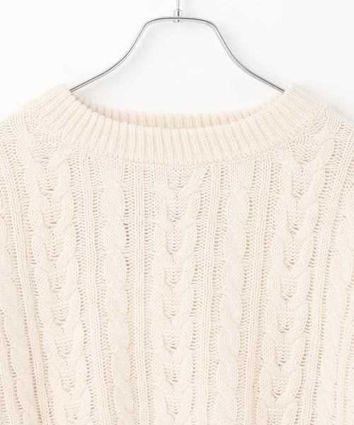 LOVETOXIC（ラブトキシック）の「【GOODPRICE】ケーブルニットプルオーバー（ニット/セーター・キッズ・エンジ/トップグレー/ブラック/アイボリー・S:140cm/M:150cm/L:160cm/130cm）」の16枚目の写真