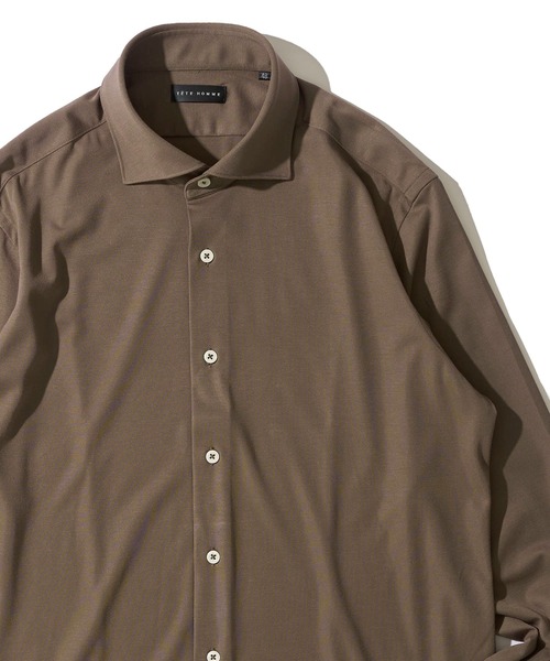 TETE HOMME(テットオム)の「リラックスフィット レーヨンホリゾンタルカラーシャツ(シャツ/ブラウス・メンズ・ホワイト/チャコールグレー/ネイビー・LARGE/X-LARGE/MEDIUM)」の14枚目の写真