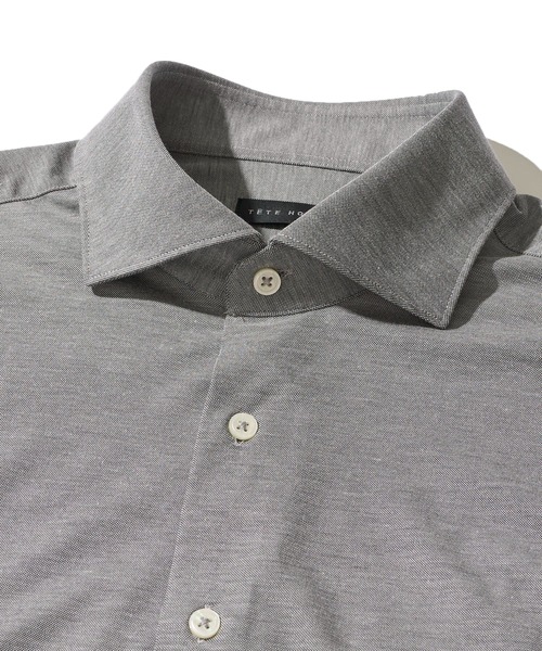 TETE HOMME(テットオム)の「リラックスフィット レーヨンホリゾンタルカラーシャツ(シャツ/ブラウス・メンズ・ホワイト/チャコールグレー/ネイビー・LARGE/X-LARGE/MEDIUM)」の16枚目の写真