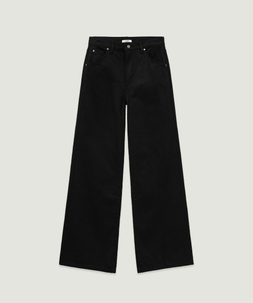 LMOOD(エルムード)の「(W) デボンワイドデニムピュアブラック(デニムパンツ・レディース・その他・36/34/38)」の4枚目の写真