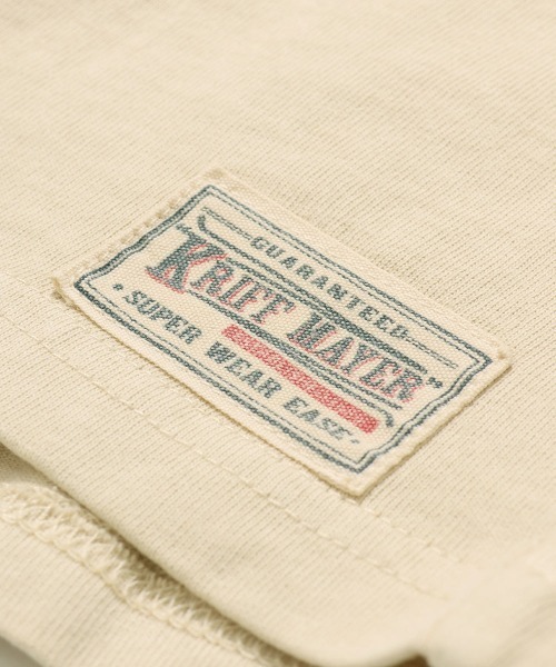 KRIFF MAYER（クリフメイヤー）の「【綿100％】ピグメント七分袖ヘンリーTシャツ（Tシャツ/カットソー・メンズ・グリーン/チャコール/パープル/サンドベージュ/オレンジ・LARGE/X-LARGE/MEDIUM）」の14枚目の写真