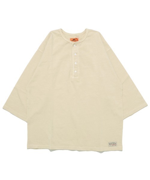 KRIFF MAYER（クリフメイヤー）の「【綿100％】ピグメント七分袖ヘンリーTシャツ（Tシャツ/カットソー・メンズ・グリーン/チャコール/パープル/サンドベージュ/オレンジ・LARGE/X-LARGE/MEDIUM）」の19枚目の写真