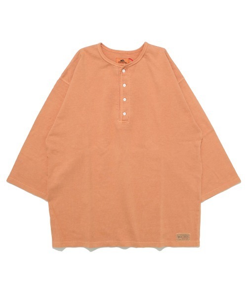 KRIFF MAYER（クリフメイヤー）の「【綿100％】ピグメント七分袖ヘンリーTシャツ（Tシャツ/カットソー・メンズ・グリーン/チャコール/パープル/サンドベージュ/オレンジ・LARGE/X-LARGE/MEDIUM）」の20枚目の写真