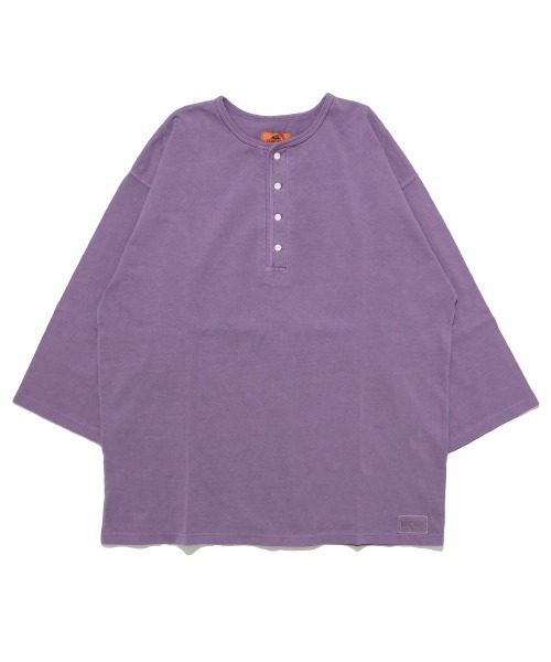 KRIFF MAYER（クリフメイヤー）の「【綿100％】ピグメント七分袖ヘンリーTシャツ（Tシャツ/カットソー・メンズ・グリーン/チャコール/パープル/サンドベージュ/オレンジ・LARGE/X-LARGE/MEDIUM）」の22枚目の写真