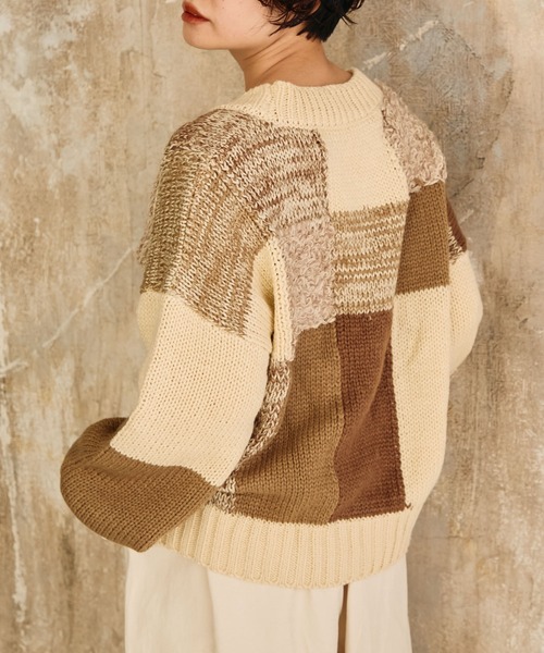 Crisp（クリスプ）の「ミックスニットカーディガン（カーディガン/ボレロ・レディース・アイボリー・FREE）」の7枚目の写真