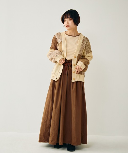 Crisp（クリスプ）の「ミックスニットカーディガン（カーディガン/ボレロ・レディース・アイボリー・FREE）」の10枚目の写真