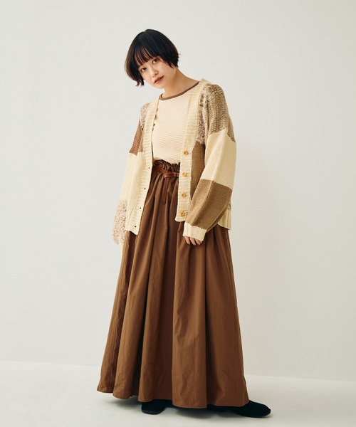 Crisp（クリスプ）の「ミックスニットカーディガン（カーディガン/ボレロ・レディース・アイボリー・FREE）」の11枚目の写真