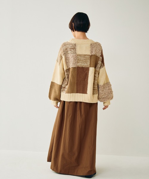 Crisp（クリスプ）の「ミックスニットカーディガン（カーディガン/ボレロ・レディース・アイボリー・FREE）」の13枚目の写真