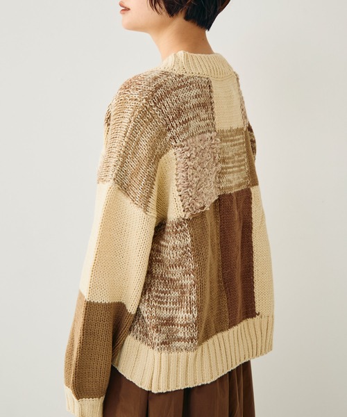 Crisp（クリスプ）の「ミックスニットカーディガン（カーディガン/ボレロ・レディース・アイボリー・FREE）」の18枚目の写真