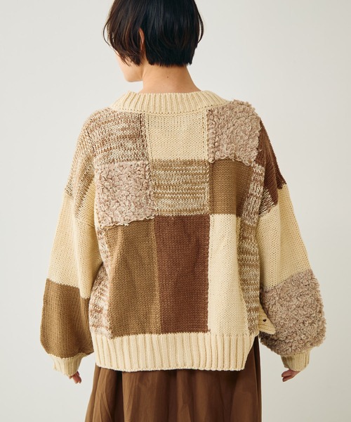 Crisp（クリスプ）の「ミックスニットカーディガン（カーディガン/ボレロ・レディース・アイボリー・FREE）」の19枚目の写真