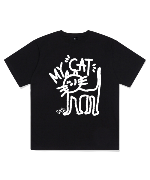 PAGESIISII(ページシシ)の「マイキャットプリンティング半袖Tシャツブラック(Tシャツ/カットソー・レディース・その他・SMALL/MEDIUM/LARGE)」の2枚目の写真