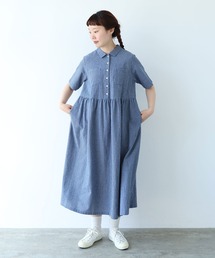 bulle de savon（ビュルデサボン）の「60sフレンチリネン シャツワンピース（ワンピース）」