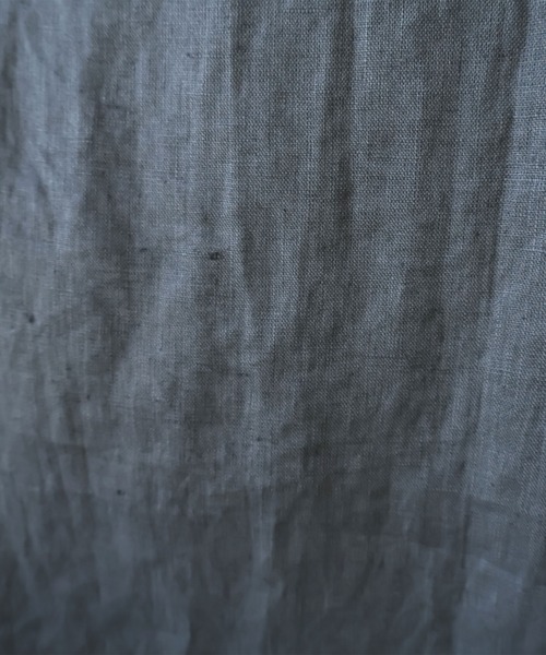 bulle de savon(ビュルデサボン)の「60sフレンチリネン シャツワンピース(ワンピース・レディース・チャコールグレー/サックスブルー/ピンク・FREE)」の4枚目の写真