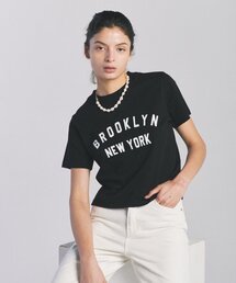 クロップブルックリン半袖Tシャツ-ブラック