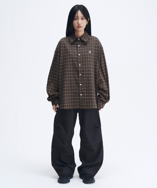 SLOW RECORD HOUSE（スローレコードハウス）の「ヴィンテージチェックシャツ_カーキ（シャツ/ブラウス・レディース・その他・LARGE/SMALL/MEDIUM）」の8枚目の写真