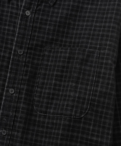 NONBLANK(ノンブランク)の「コットンベルベットチェックシャツ_BLACK(シャツ/ブラウス・メンズ・ブラック・MEDIUM/LARGE/X-LARGE)」の5枚目の写真