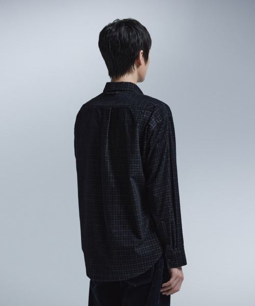 NONBLANK(ノンブランク)の「コットンベルベットチェックシャツ_BLACK(シャツ/ブラウス・メンズ・ブラック・MEDIUM/LARGE/X-LARGE)」の13枚目の写真