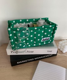 pyornim（ピョルニム）の「【26年春夏新作】ドット柄キルティング マルチ 収納ボックス ケース（収納グッズ）」