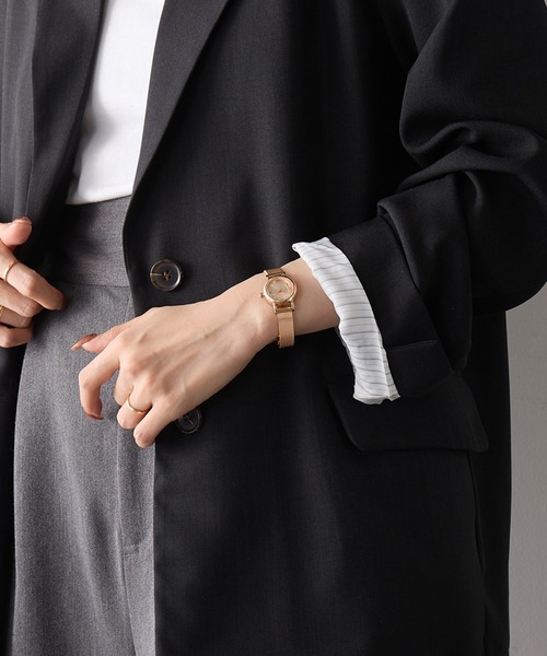MAISON BREEZE(メゾンブリーズ)の「【MAISON BREEZE】ステンレス ミニマルクラシック メッシュウォッチ オリジナル FW ◎(アナログ腕時計・レディース・シルバー/ピンク/ゴールド・FREE)」の9枚目の写真