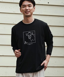 CALL&RESPONSE（コールアンドレスポンス）の「mlt5509- アートラインウシ-プリント長袖Tシャツ(260-1321-02)（Tシャツ/カットソー）」