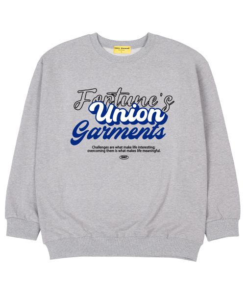 Union Garments(ユニオンガーメンツ)の「チェリンジガーメンツ 裏毛 オーバーサイズ スウェットTシャツ グレー(スウェット・レディース・その他・MEDIUM/LARGE/X-LARGE/XX-LARGE)」の1枚目の写真