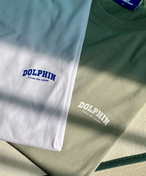 DOLPHIN WAVE APPAREL（ドルフィンウェーブアパレル）の「ドルフィンアーチロゴロングスリーブTシャツライトカーキ（Tシャツ/カットソー・メンズ・その他・MEDIUM/LARGE/X-LARGE）」の8枚目の写真