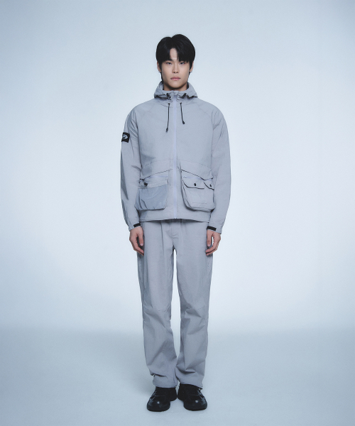 HYUNFIT（ヒョンフィット）の「CHANGED POCKET JACKET-[GRAY]（ナイロンジャケット・メンズ・その他・MEDIUM/LARGE/X-LARGE）」の4枚目の写真
